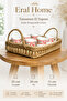 Handmade Natural Color Natural Wicker Retro Tray 32 X 26 X 11 cm - 5