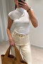 White Pink 2-Pack Premium Stand-Up Collar Blouse - White Pink - 7