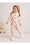 Girls All-Over Floral Co-Ord Set – Sweatshirt, Jogger Pants & Headband - 3