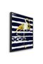 Gold Flamingo Navy Blue Abstract Wall Art | Framed Canvas Print with Gold Foil Embossed | Luxury Modern Decor for Living Room, Bedroom, Office & Gift - 3