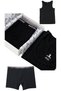 Men's Premium Quality Standard Fit Redzone Boxed Bamboo Athlete Boxer Set Black - 5