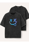 Acid Washed Oversize Unisex T-Shirt Washed Vintage Street Style Street Fashion Cotton Comfortable Fit Daily Wear T-Shirt
