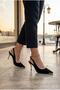 35313 Satin Stone Buckle Detailed 7 cm Heel Height Women's Shoes - 2