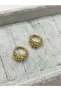 Xuping Butterfly Design Gold Zircon Stone Hoop Earrings - 3