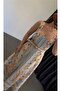 Square Neck Buttoned Long Belted Dress - 6
