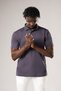 Regular Fit Lycra Polo Neck T-Shirt with Hidden Buttons - 2