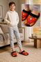 Figured Indoor Children's Slippers with Soft Sole, Size 30