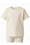 Minimalist Ecru Unisex Children's Baby T-Shirt – Suitable for Daily Use, Sweat-Absorbent Fabric, Stylish and Comfortable Basic Design - 3