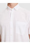 Mediterranean Breeze White Textured 100% Cotton Regular Fit Short Sleeve Shirt 50325364-Vr013 - 6