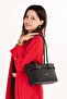 Women's Daily Hand and Shoulder Bag Ald.4586 Straw Black - 6