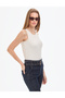 Ecru Slim Fit Knitted Blouse 50324123-Vr019 - 3