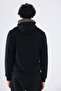 Modal Fabric Hooded Zippered Men's Sweatshirt with Contrast Detail - 6
