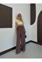 Premium Trend Modal Wide-Legged Trousers with Shawl and Sequin Detail