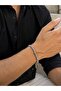 Men's Adjustable Macrame Bracelet with Hematite Stone – Silver Color Minimal Design