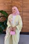 Women's Tulle Floral Embroidered Bat Sleeve Linen Suit - 4
