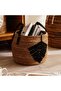 Nomadic Cattail Grass Decorative Basket Dia 30x26cm - Natural