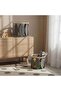 Havana Leaf Iron Frame Rope Basket 32x30cm -grey - 3