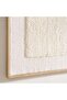 Collin Hand Woven Wool Large Wooden Frame Wall Art 120x120cm - Beige - 3