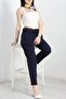 Belted Fabric Trousers Navy Blue - 20369.1397.