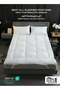Mattress Topper 180x200+5cm Thick 600GSM Filling and Plush Brushed Fabric with 4-Side Elastic Bands - 3