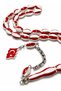 Mineral-Engraved Turkish Flag Prayer Beads – Red and White Star and Moon Detailed Metal Tassel Prayer Beads - 2