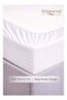 3-Piece Striped Microfiber Fitted Sheet Set Super King 200x200cm – Soft Elastic Deep Pocket 17cm Bedsheet - 3