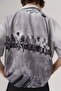 Worker Apaş Collar Short Sleeve Oversize Shirt - 5