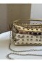 Stylish Mini Size Women's Hand and Shoulder Bag with Trok Detail and Chain Strap - 4