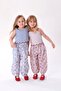 Cherry Patterned Pink Girls' Summer Top and Bottom Set with Red Embroidery Detail - 2