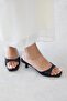Jordy Women's Heeled Satin Sandals Black - 3