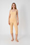 Women's Cotton Beige Dress & Skirt Lining - Below Knee Capri Leggings-1003 - 2
