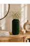 Riva Porcelain Look Decorative Cylinder Vase with Ribbed Design 22cm - 5
