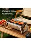 Mini Portable Charcoal BBQ Grill Foldable Stainless Steel Tabletop Barbecue Grill for Camping Picnic Hiking Travel - 4