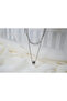 Kol473 Special Series Interlocking Wide Ring Paper Clip Chain Necklace