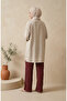 Elastic Waist Textured Knitted Trousers 0740-01 Claret Red - 5