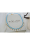 Kol393 Turquoise Beaded Drop Detail Summer Necklace