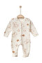 2-Piece Baby Rompers with Booties Teddy Bear Patterned Ribbed Cotton Newborn Rompers Set 1-3-6-9 Months - 5