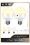 2 Pack E27 LED Light Bulbs, Dimmable, Rechargeable, Remote Control, 3 Color Temperature, Timing, Magnetic