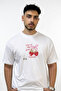 Fruit of Spirit Design Printed Oversize White T-Shirt