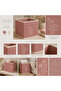 2-Piece Floral Patterned Closet Organizer Box - 30X30X30 cm Foldable Multi-Purpose Storage Box - 4