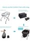 Portable Folding Toilet Chair Stainless Steel Commode Chair Raised Toilet Seat For Elderly Disabled Camping Travel Bathroom - 4