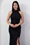 Halter Neckline Stoned Slit Dress Drp1013 - 2