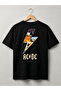 Custom Ac/Dc Design Printed Unisex Premium Cotton T-Shirt