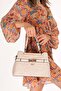 Women's Double Compartment Hand and Shoulder Bag Ald.4910 Beige