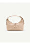 Women's Faux Leather Strap Shoulder Bag with Zipper and Rope Detail - 4