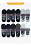 Plain Bamboo Babet Summer Cotton Comfortable Men's Socks 12-Pack - 2