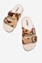 Women's Double Buckle Slippers Ecru Leopard - 5