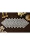 Zambak Light Gray Lace Runner/Table-Console Cover 35X105 cm