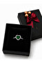 Heart Cut Green Zircon Stone Stainless Steel Women's Ring – Silver Color Elegant Design - 2