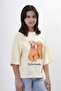 Girl's Poodle Printed Relaxed Fit Short Sleeve T-Shirt - 5